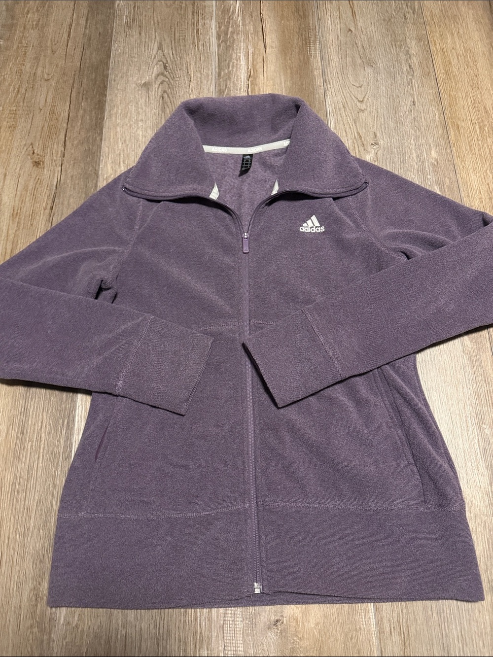 adidas Purple Full-Zip Fleece Jacket